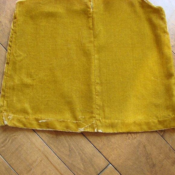 J. Crew Velvet Sleeveless Tank Top Boxy Mustard Yellow Gold Size 2 Small - Picture 13 of 14